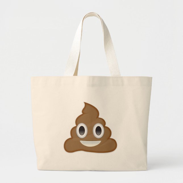 Stapel von Poo Emoji Jumbo Stoffbeutel (Vorne)