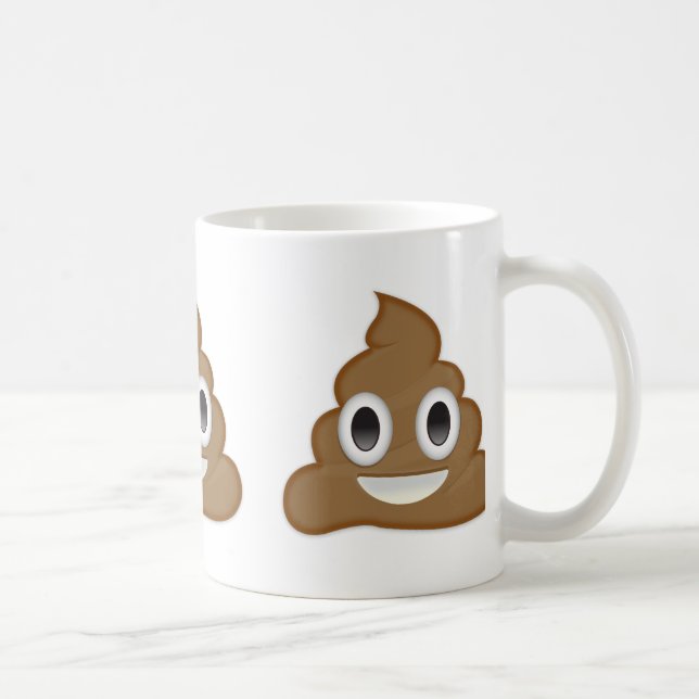 Stapel von Poo Emoji Kaffeetasse (Rechts)