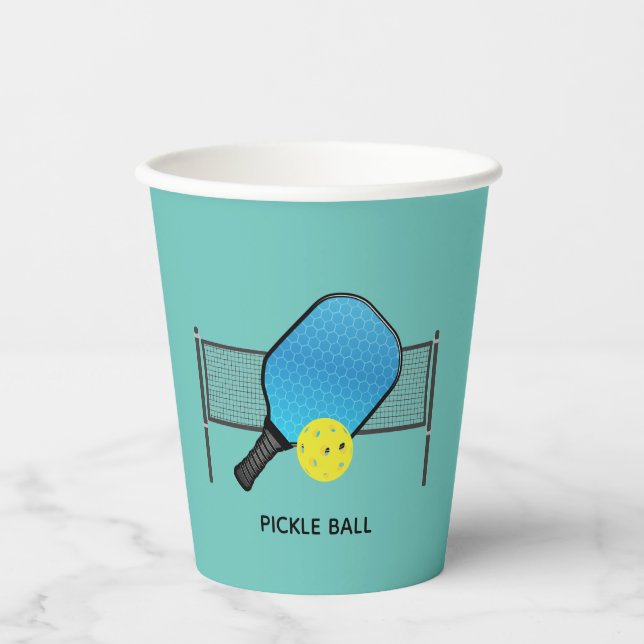 Stapelhalterung für Pickleball-Designpapieraufkleb Pappbecher (Vorderseite)