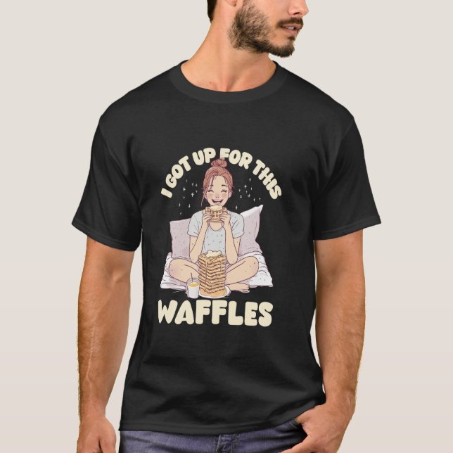 Stapeln Sie sie hoch Waffel Brunch Spaß T-Shirt (Vorderseite)