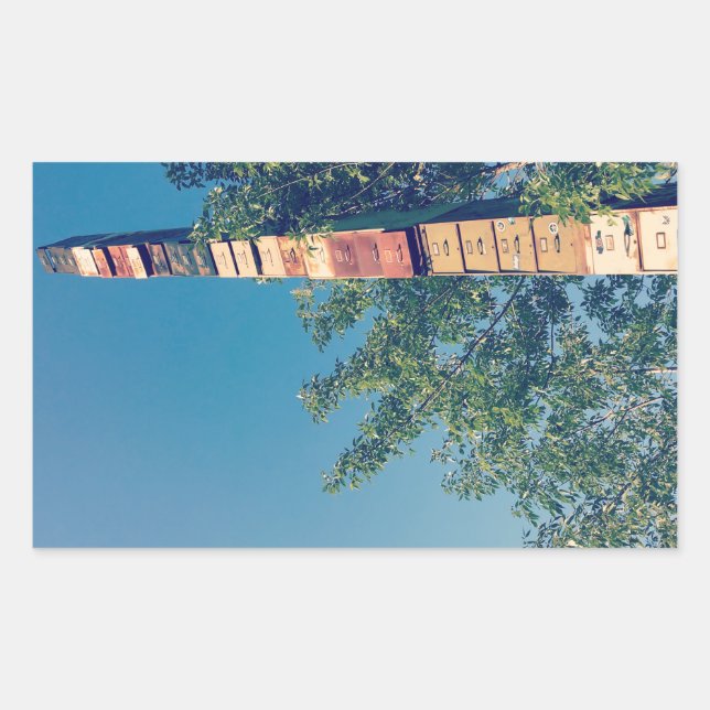 Stapelschränke in Burlington-Vermont Rechteckiger Aufkleber (Vorderseite)