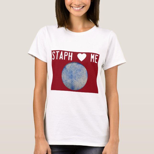 StaphyloLiebe ich rot T-Shirt (Vorderseite)