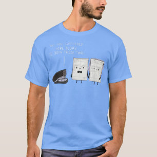Stapler Punch Groom Bride Ring Ehe Funny Papa T-Shirt