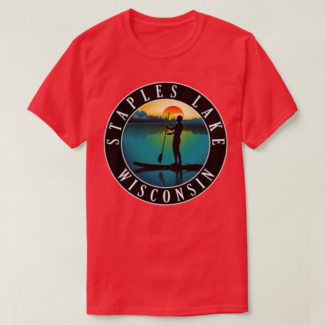 Staples Lake Wisconsin Paddleboard T-Shirt (Design vorne)