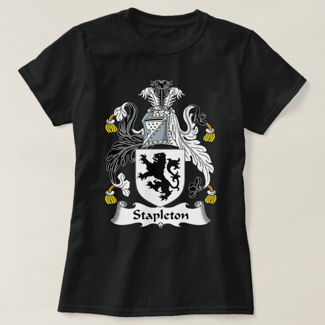 Stapleton Coat of Arms Familienwappen T-Shirt (Design vorne)