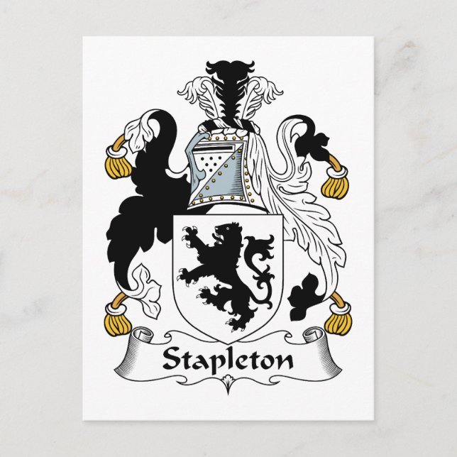 Stapleton-Familienwappen Postkarte (Vorderseite)