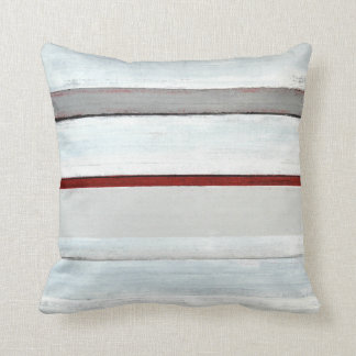 "Staplungs" rotes und schwarzes abstraktes Kissen