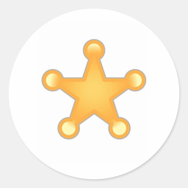 Star Abzeichen Runder Aufkleber (Vorderseite)