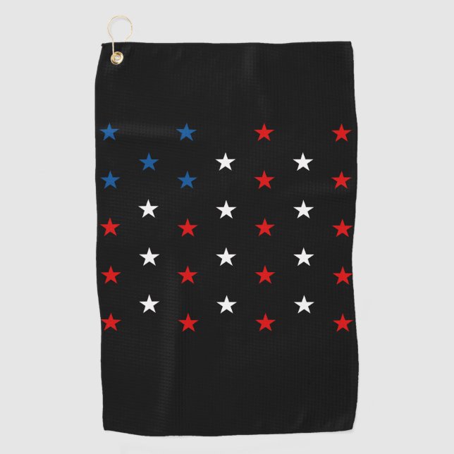 Star American Flag Golfhandtuch (Vorderseite)