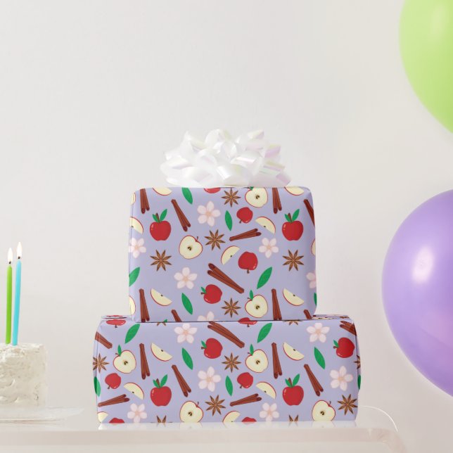 Star Anise, Zimon, Apple, Blume Nahloser Fall Geschenkpapier (Partygeschenke)