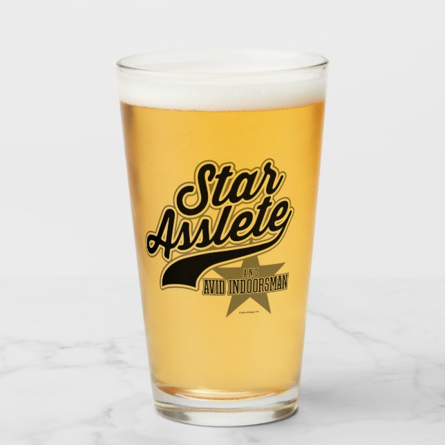 Star Asslete (Avid Indoorsman) Glas (Vorne (Gefüllt))