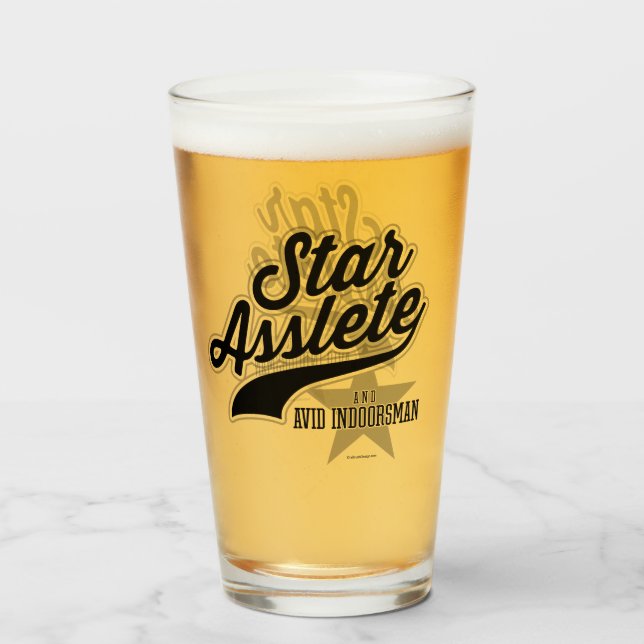 Star Asslete (Avid Indoorsman) Glas (Vorne (Gefüllt))