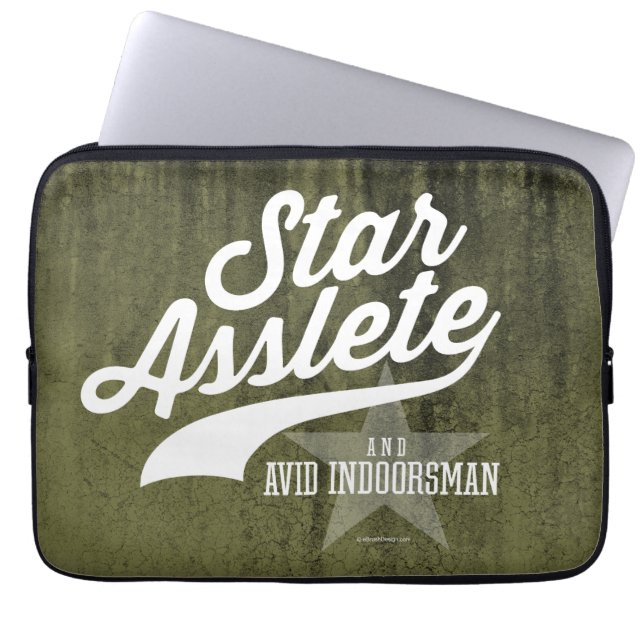 Star Asslete (Avid Indoorsman) Laptopschutzhülle (Vorderseite)