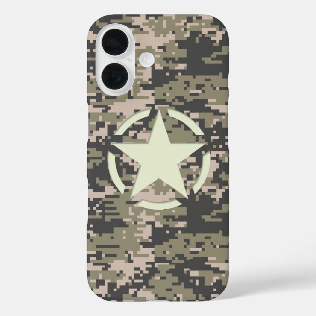 Star auf Camouflage Pattern Case-Mate iPhone Hülle (Rückseite)