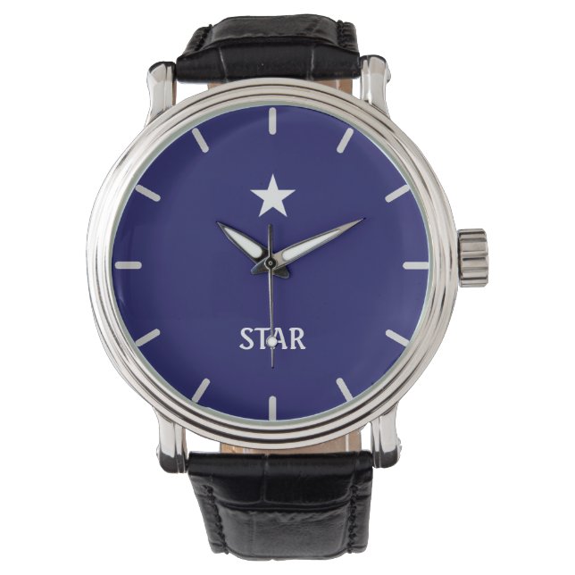Star auf Navy Blue Armbanduhr (Vorderseite)