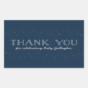 Star Baby Dusche Dank Aufkleber