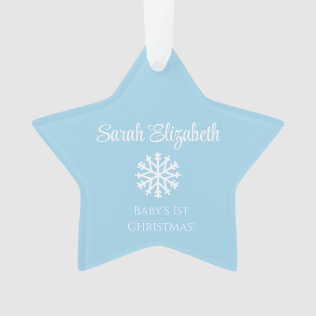 Star Baby's 1. Weihnachtsdekoration | Jede Farbe! Ornament (Vorderseite)