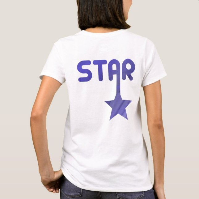 STAR Back Print T - Shirt Trend Abstrakt Lavendel (Von Creator hochgeladen)