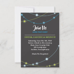 STAR Bar Bar Mitzvah Empfang Card Einladung