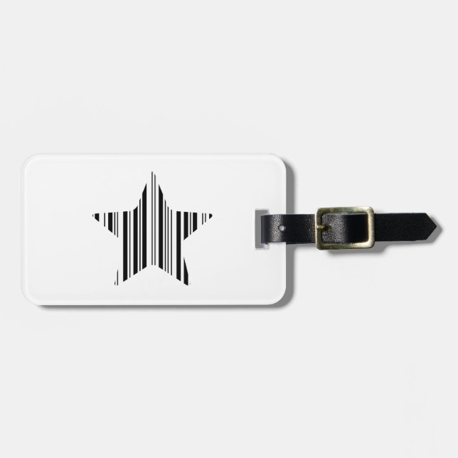 STAR BAR CODE Sternen Barcode-Musterdesign Gepäckanhänger (Vorderseite horizontal)