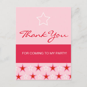 Star Birthday Girl, vielen Dank Postkarte