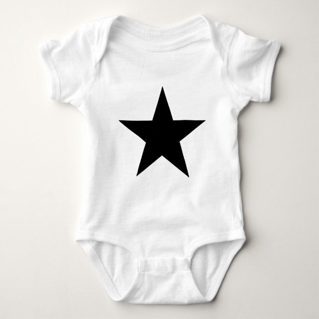Star Black The MUSEUM Zazzle Geschenke Baby Strampler (Vorderseite)
