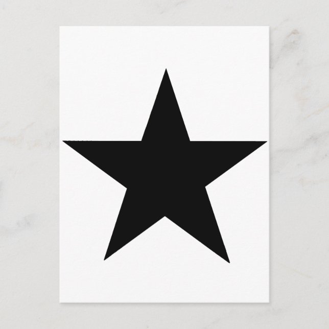 Star Black The MUSEUM Zazzle Geschenke Postkarte (Vorderseite)
