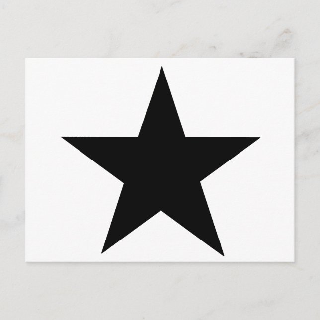 Star Black The MUSEUM Zazzle Geschenke Postkarte (Vorderseite)