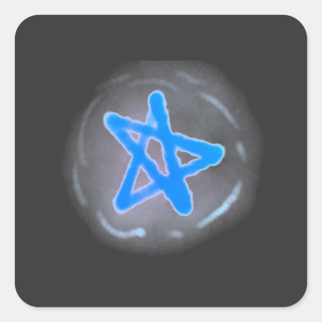 Star-Blase-Aufkleber Quadratischer Aufkleber (Vorderseite)