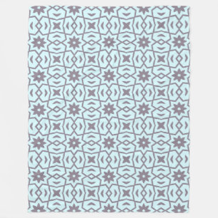 Star Blume Muster in Grau auf blass blau Fleecedecke