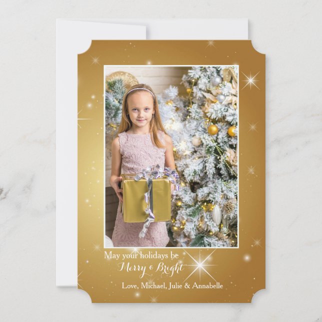 Star Bright Foto Holiday Card Feiertagskarte (Vorderseite)