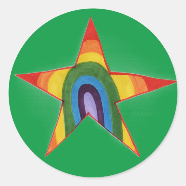 Star Bright Runder Aufkleber (Vorderseite)