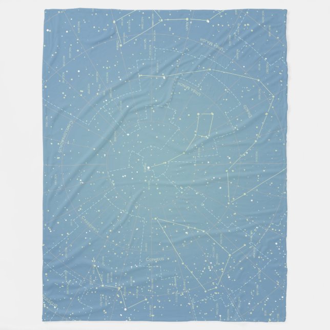 Star Chart Fleecedecke (Vorderseite)