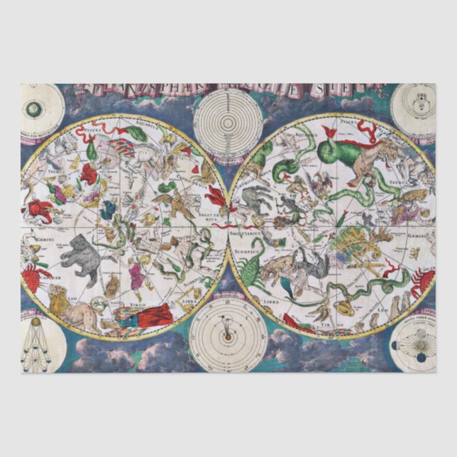 Star-Chart-Papier Seidenpapier (Vorderseite)