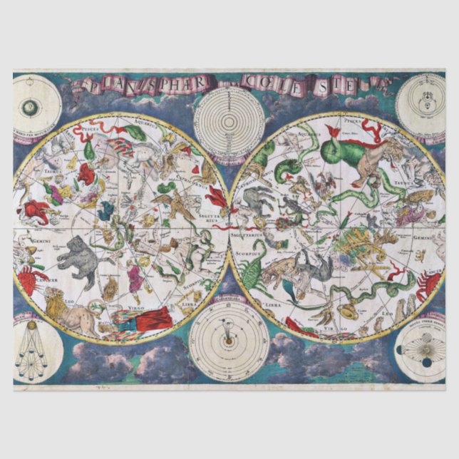 Star-Chart-Papier Seidenpapier (Vorderseite)