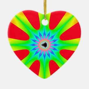 Star Christmas Fraktal Keramikornament