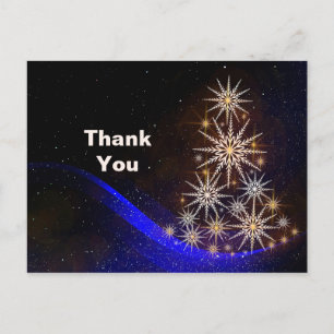 Star Christmas Tree Vielen Dank Postkarte