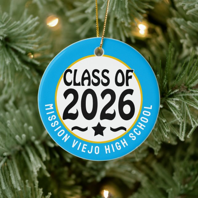 Star Class 2026 Foto Abschluss Keramik Ornament (Baum)