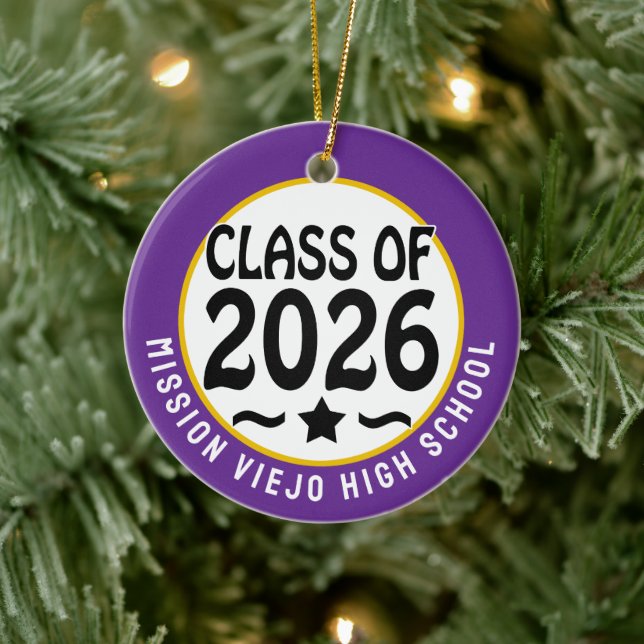 Star Class 2026 Foto Abschluss Keramik Ornament (Baum)