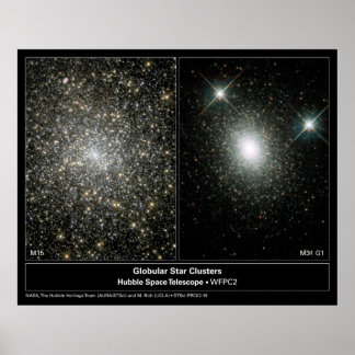 Star Cluster Hubble Telescope-Foto Poster