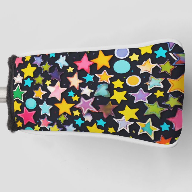 Star Color Golf Head Cover - Cosmic Style Headcover (Vorderseite)