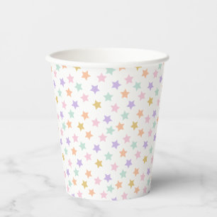 Star Confetti (Pastel) Pappbecher