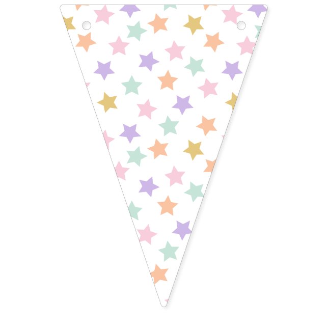 Star Confetti (Pastel) Wimpelkette (Erste Fahne)