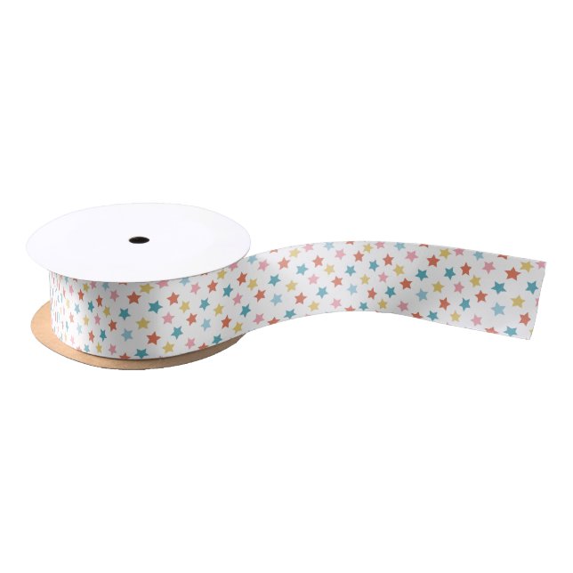 Star Confetti (Retro) Satinband (Spule)