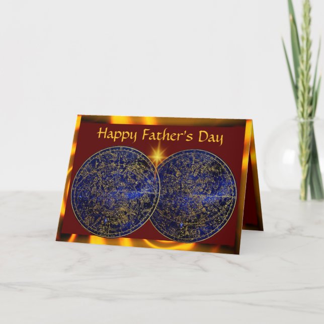 Star Constellation Father's Day Karte (Vorderseite)