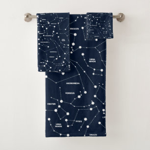 Star Constellations Handtuchhalter-Set Badhandtuch Set