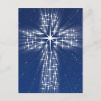 Star Cross #6 - Vertikales Blau der Postkarte