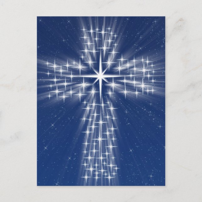 Star Cross #6 - Vertikales Blau der Postkarte (Vorderseite)
