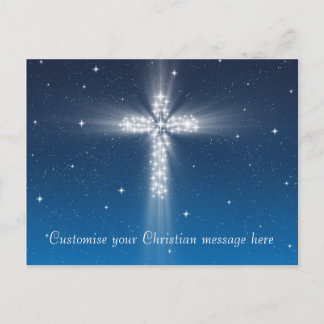 Star Cross Nr. 5 - Horizontales Lichtblau auf der Postkarte