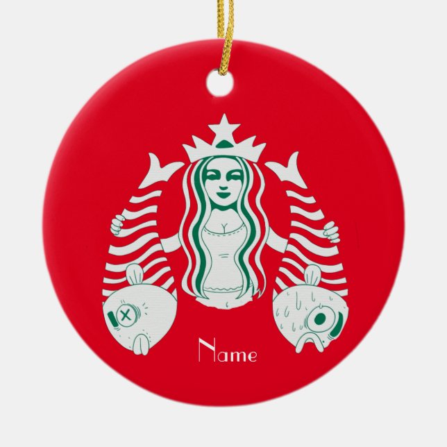 Star-Crown Queen Mermaid Thunder_Cove Keramik Ornament (Vorne)